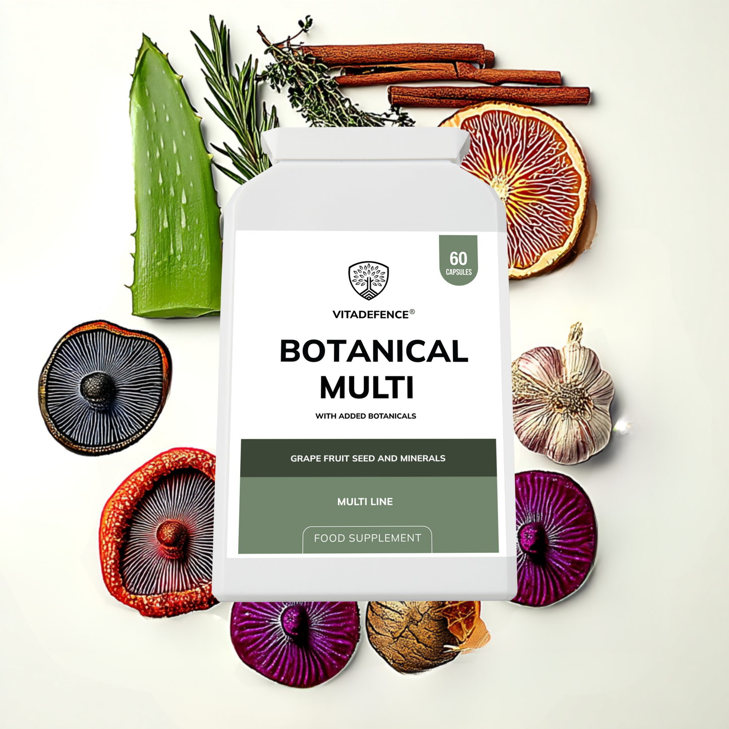 Vitadefence® Botanical Multi | With Grapefruit Seed, Zinc & Minerals – 60 Capsules