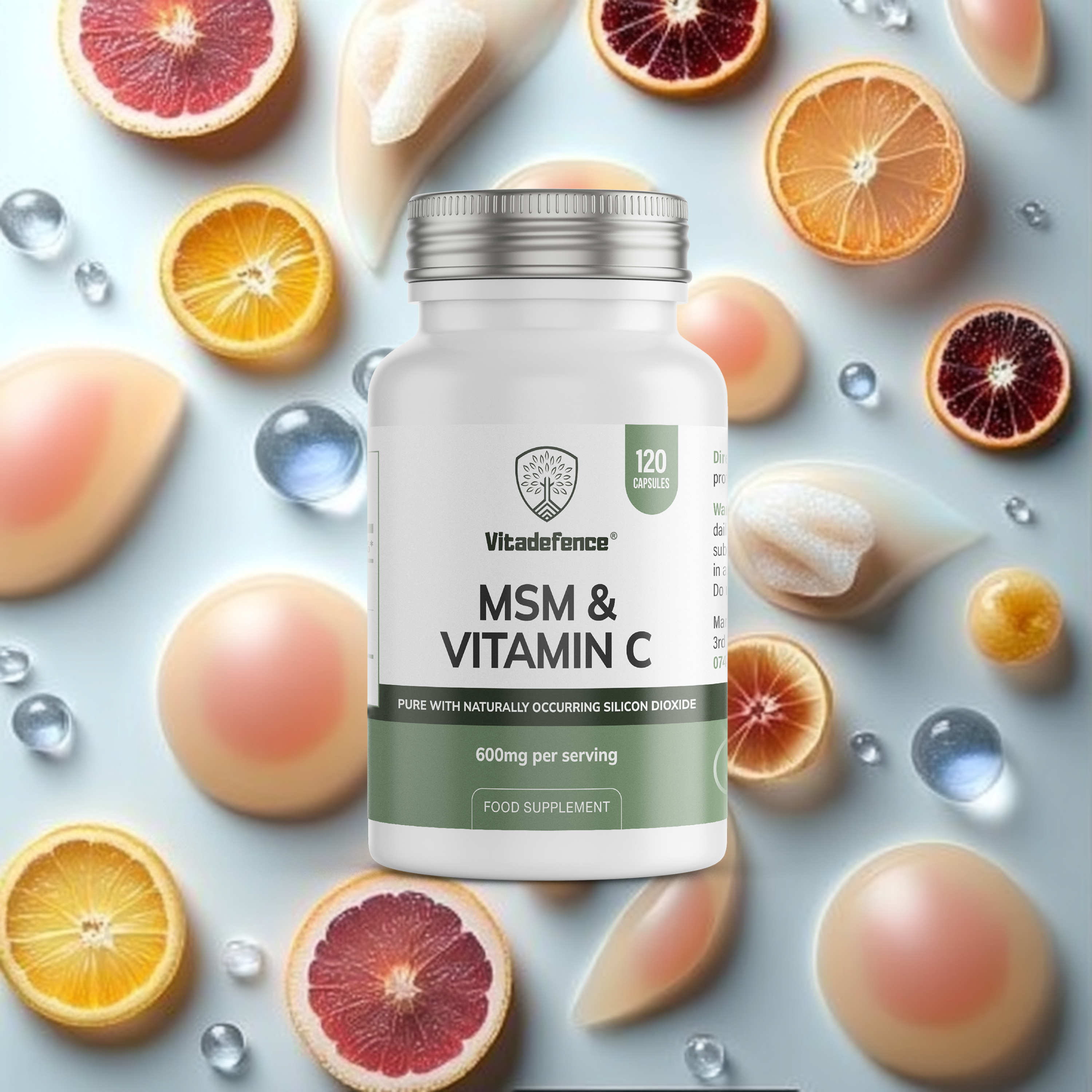 Vitadefence® MSM + Vitamin C | Vegan Capsules – 120 Count