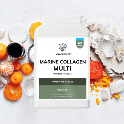 Vitadefence® Marine Collagen Multi | With Vitamin C, Zinc & Biotin – 60 Capsules