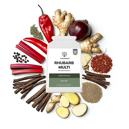 Vitadefence® Rhubarb Multi | With Burdock, Clove & Botanicals – 100 Capsules