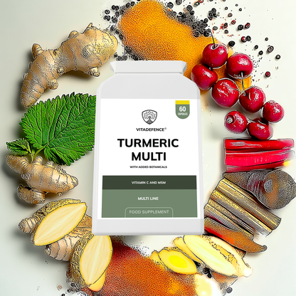 Vitadefence® Turmeric Multi | With Vitamin B6, Zinc & Botanicals – 90 Capsules