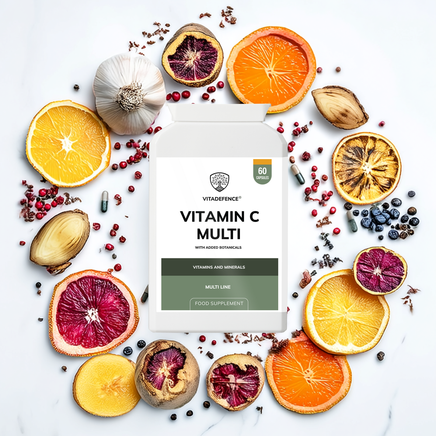 Vitadefence® Vitamin C Multi | With Botanicals & Minerals – 60 Capsules