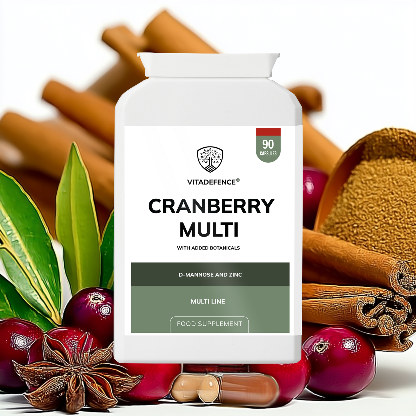 Vitadefence® Cranberry Multi | With D-Mannose, Zinc & Botanicals – 90 Vegan Capsules