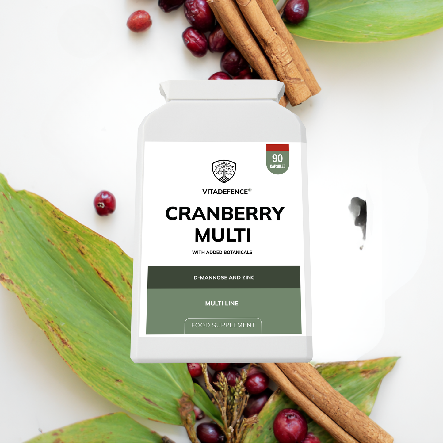 Vitadefence® Cranberry Multi | With D-Mannose, Zinc & Botanicals – 90 Vegan Capsules