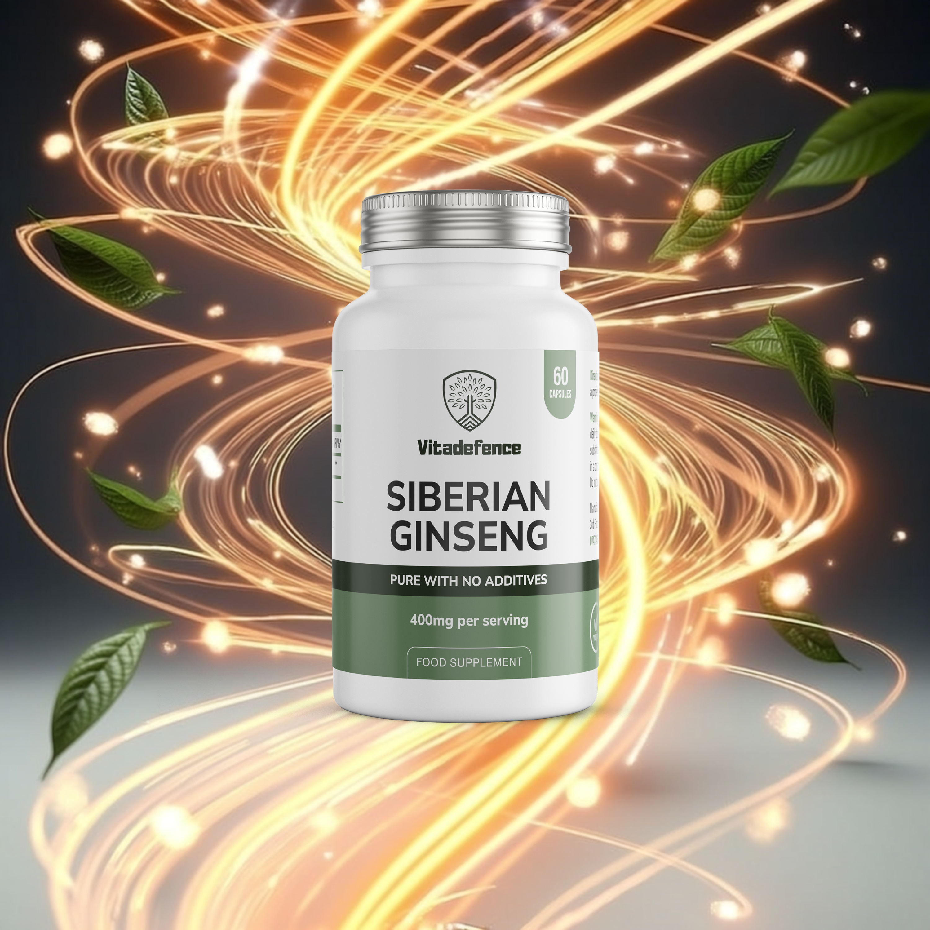 Vitadefence® Siberian Ginseng | 800 mg Vegan Capsules – 60 Count