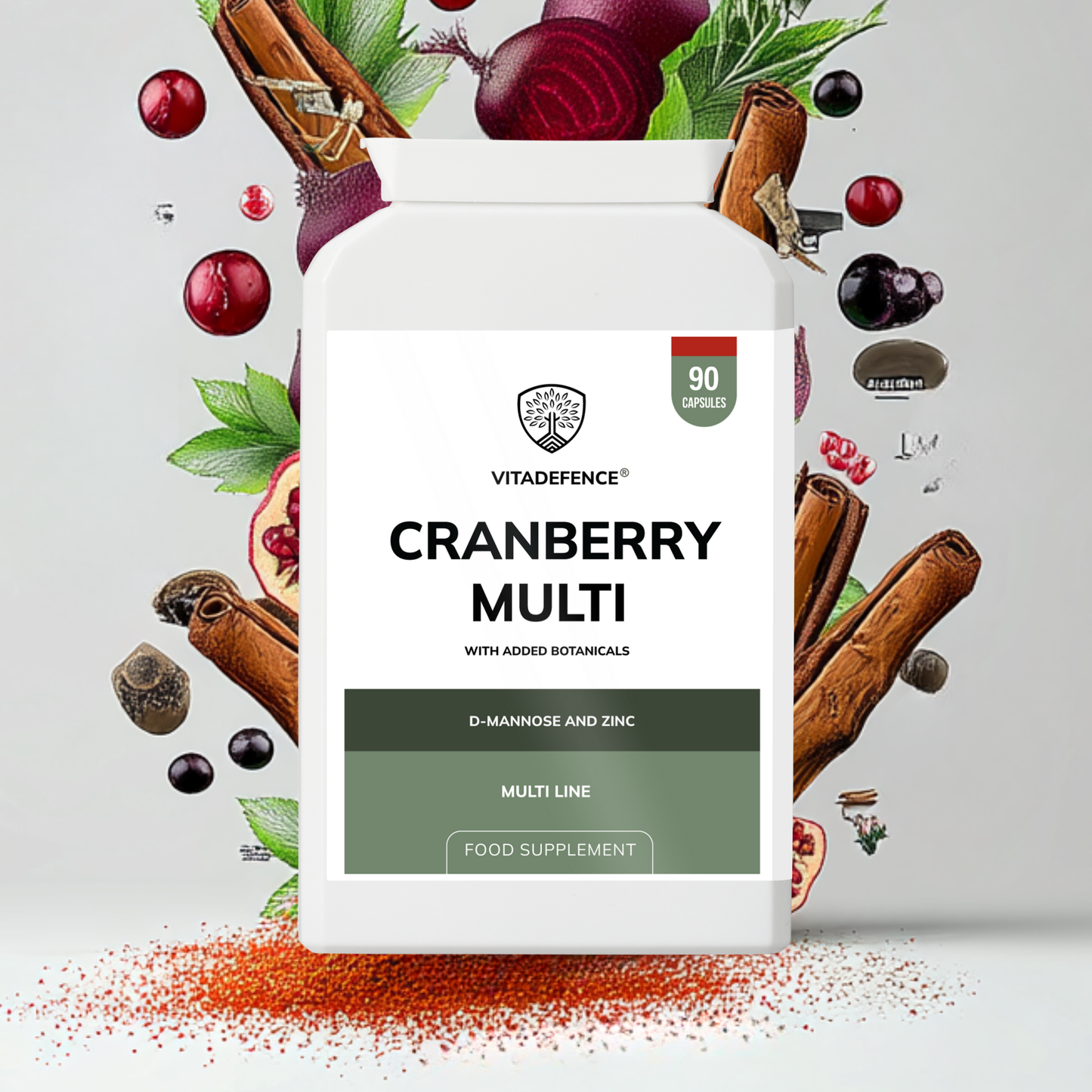 Vitadefence® Cranberry Multi | With D-Mannose, Zinc & Botanicals – 90 Vegan Capsules