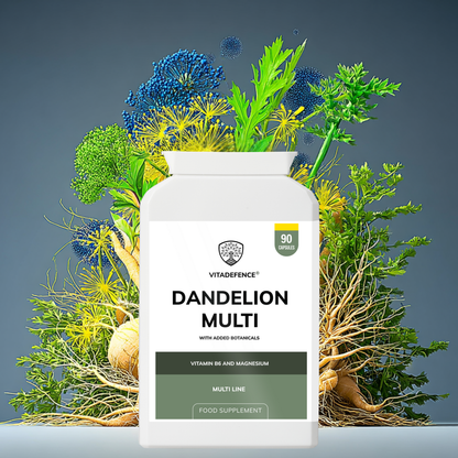 Vitadefence® Dandelion Multi | With Vitamin B6, Magnesium & Botanicals – 90 Capsules