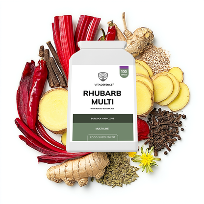 Vitadefence® Rhubarb Multi | With Burdock, Clove & Botanicals – 100 Capsules