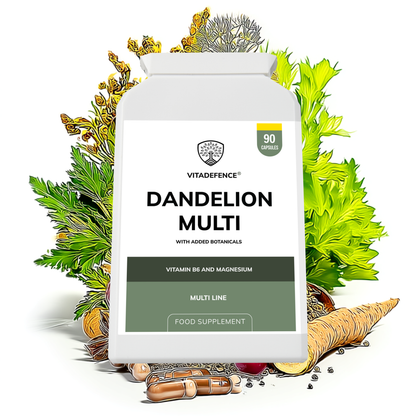 Vitadefence® Dandelion Multi | With Vitamin B6, Magnesium & Botanicals – 90 Capsules