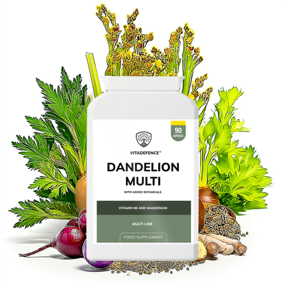 Vitadefence® Dandelion Multi | With Vitamin B6, Magnesium & Botanicals – 90 Capsules