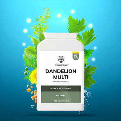 Vitadefence® Dandelion Multi | With Vitamin B6, Magnesium & Botanicals – 90 Capsules