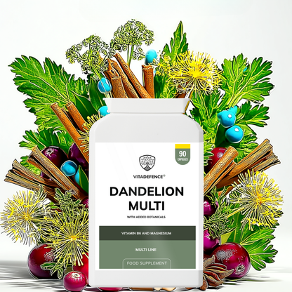 Vitadefence® Dandelion Multi | With Vitamin B6, Magnesium & Botanicals – 90 Capsules