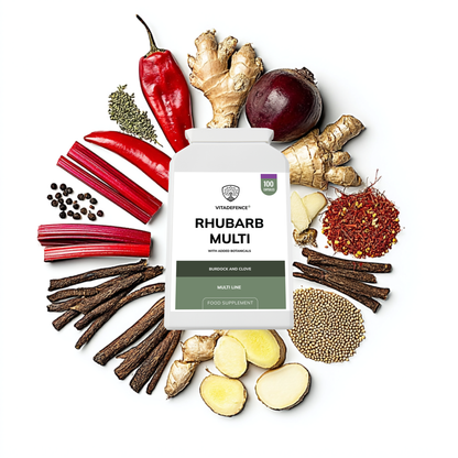 Vitadefence® Rhubarb Multi | With Burdock, Clove & Botanicals – 100 Capsules