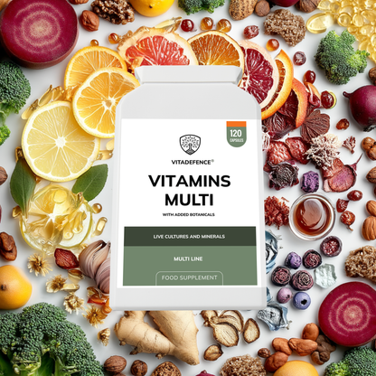 Vitadefence® Vitamins Multi | With Botanicals, Minerals & Live Cultures – 120 Capsules