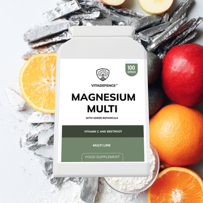 Vitadefence® Magnesium Multi | With Vitamin C & Sugar Beet Fibre – 100 Vegan Capsules