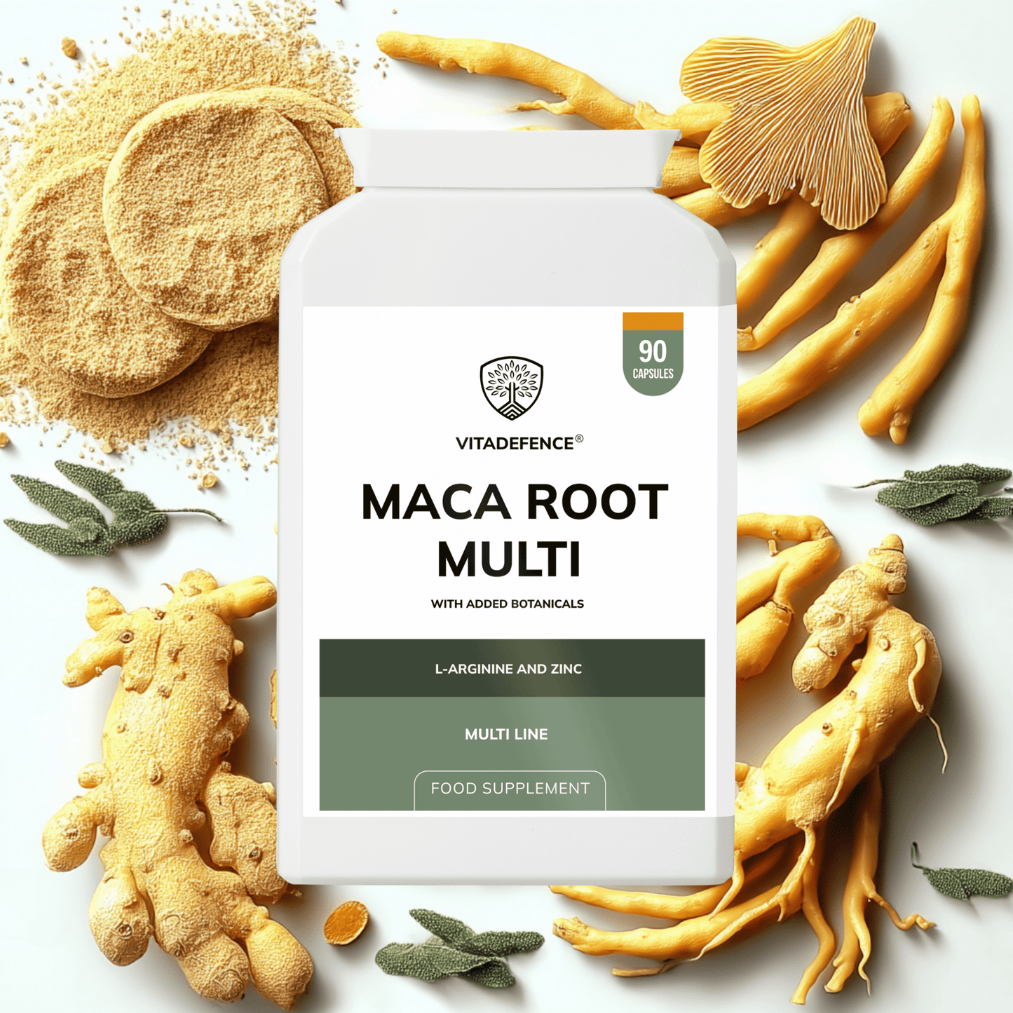 Vitadefence® Maca Root Multi | With L-Arginine, Ginkgo Biloba & Zinc – 90 Vegan Capsules