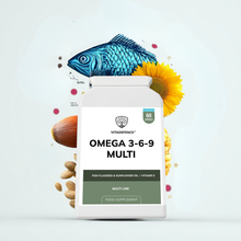 Vitadefence® Omega 3-6-9 Multi | With Fish Oil, Flaxseed, Sunflower Oil & Vitamin E – 60 Gelatin Capsules