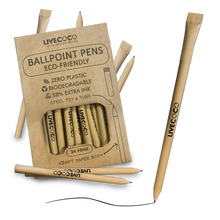 Paper Ballpoint Pens - 24 Pack