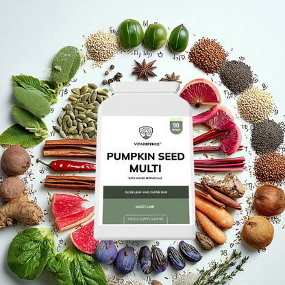 Vitadefence® Pumpkin Seed Multi | With Olive Leaf, Clove Bud & Botanicals – 90 Capsules