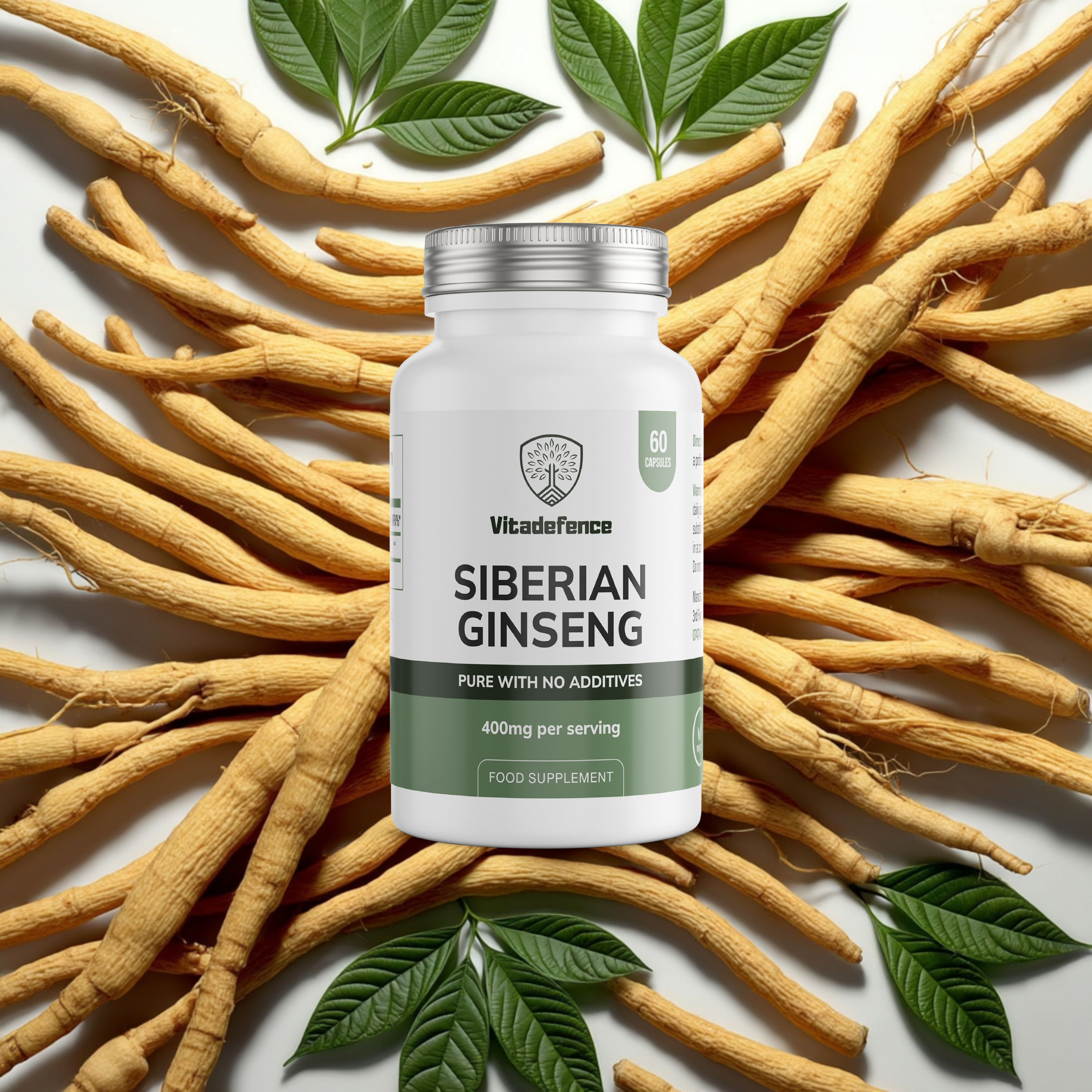 Vitadefence® Siberian Ginseng | 800 mg Vegan Capsules – 60 Count