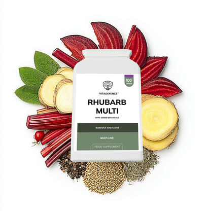 Vitadefence® Rhubarb Multi | With Burdock, Clove & Botanicals – 100 Capsules