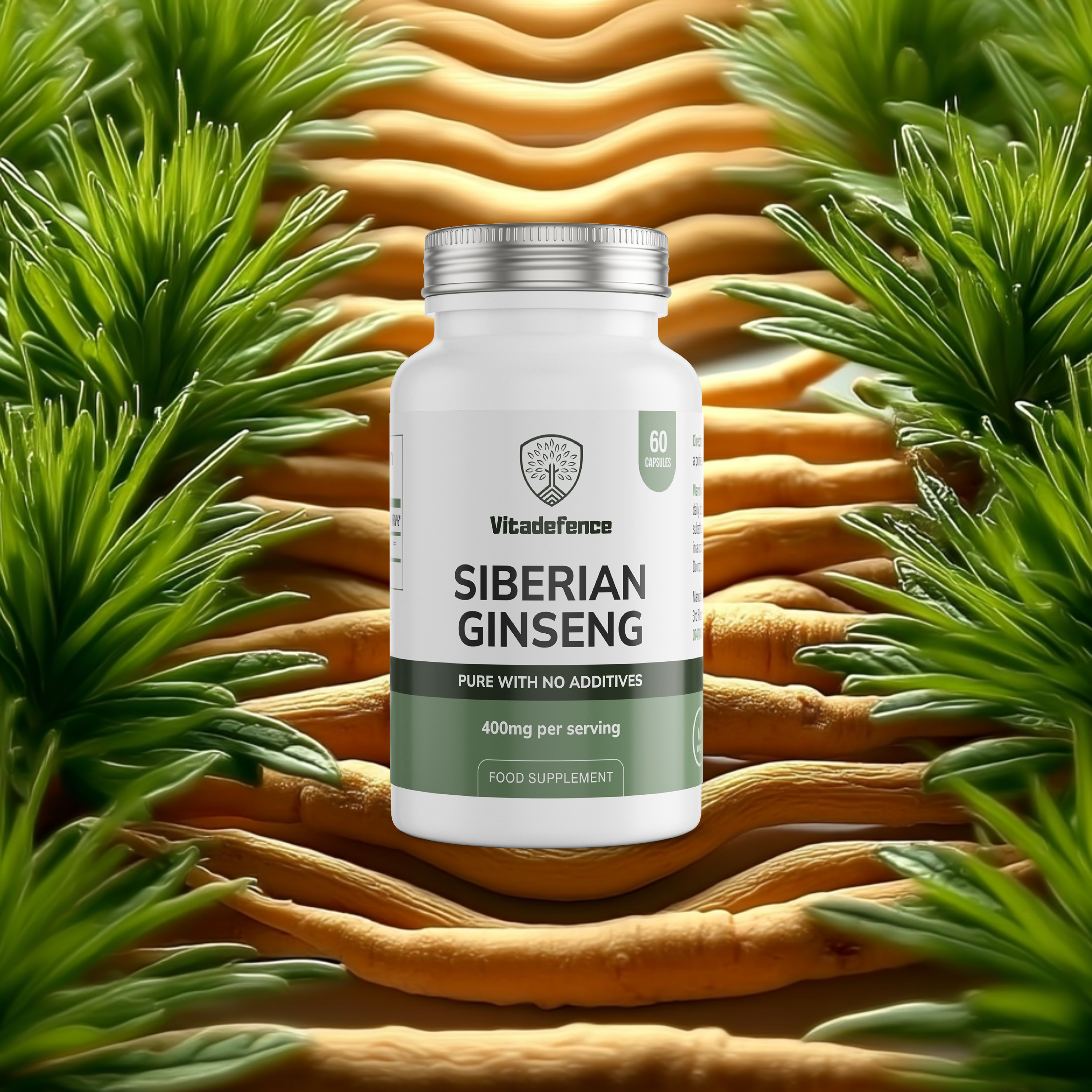 Vitadefence® Siberian Ginseng | 800 mg Vegan Capsules – 60 Count