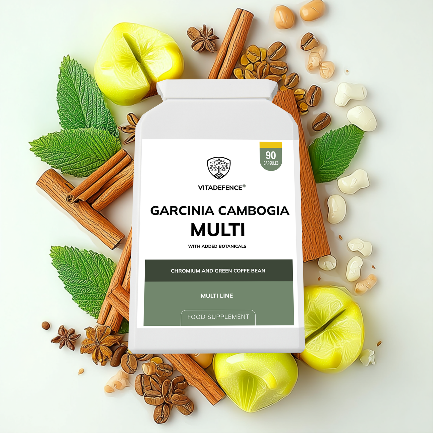 Vitadefence® Garcinia Cambogia Multi | With Chromium & Green Coffee Bean – 90 Capsules