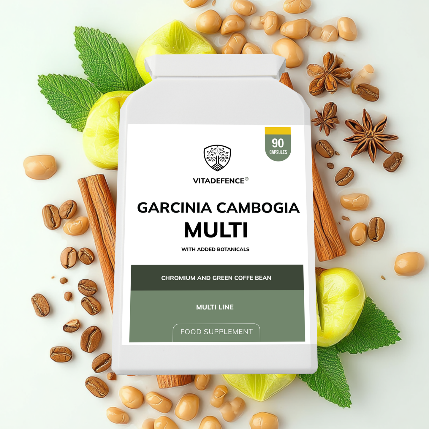 Vitadefence® Garcinia Cambogia Multi | With Chromium & Green Coffee Bean – 90 Capsules