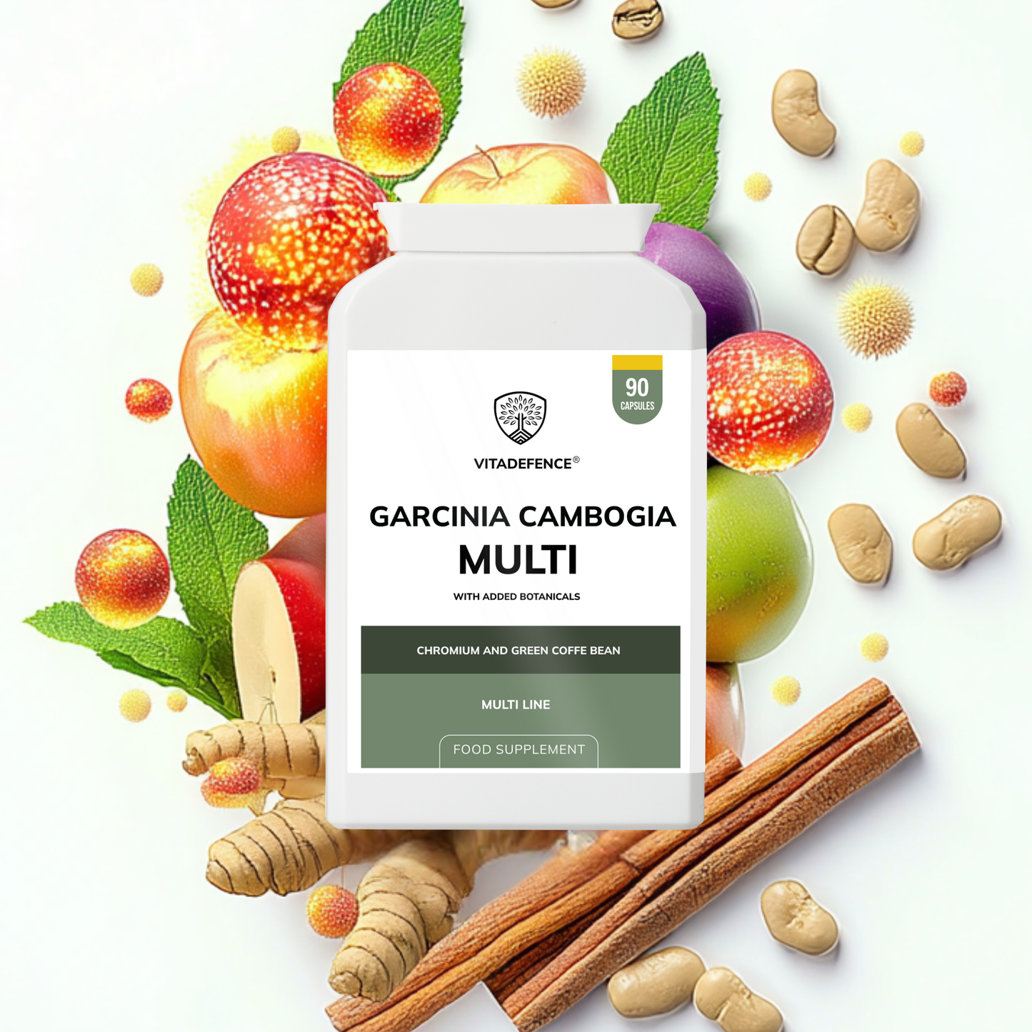 Vitadefence® Garcinia Cambogia Multi | With Chromium & Green Coffee Bean – 90 Capsules