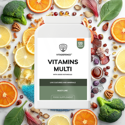 Vitadefence® Vitamins Multi | With Botanicals, Minerals & Live Cultures – 120 Capsules