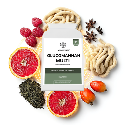 Vitadefence® Glucomannan Multi – Vitamin B6, Choline, Minerals & Botanicals – 90 Vegan Capsules