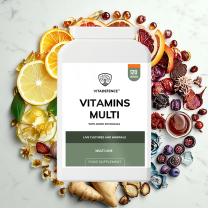 Vitadefence® Vitamins Multi | With Botanicals, Minerals & Live Cultures – 120 Capsules