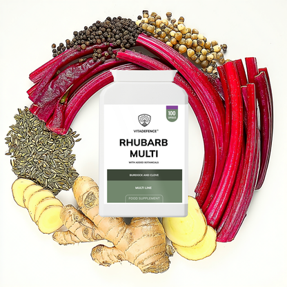 Vitadefence® Rhubarb Multi | With Burdock, Clove & Botanicals – 100 Capsules