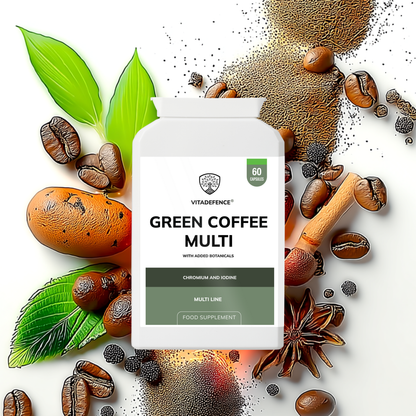 Vitadefence® Green Coffee Multi | With Chromium, Iodine & Botanicals – 60 Vegan Capsules