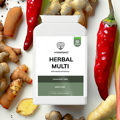 Vitadefence® Herbal Multi – Sugar Beet Fibre & Botanical Blend – 90 Vegan Capsules