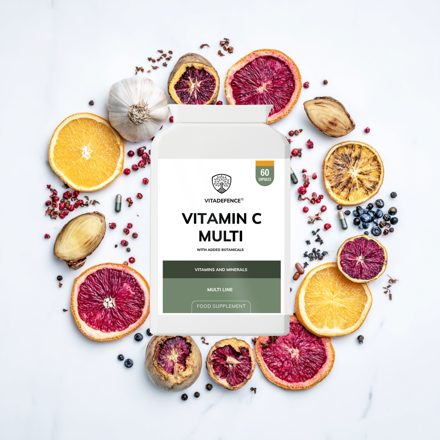 Vitadefence® Vitamin C Multi | With Botanicals & Minerals – 60 Capsules