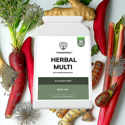 Vitadefence® Herbal Multi – Sugar Beet Fibre & Botanical Blend – 90 Vegan Capsules