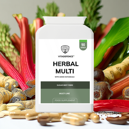 Vitadefence® Herbal Multi – Sugar Beet Fibre & Botanical Blend – 90 Vegan Capsules