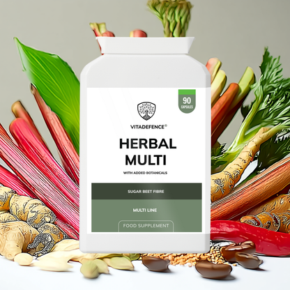 Vitadefence® Herbal Multi – Sugar Beet Fibre & Botanical Blend – 90 Vegan Capsules