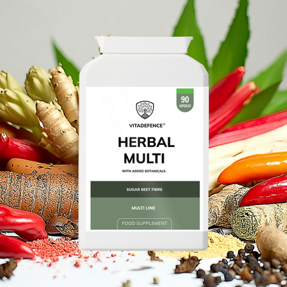 Vitadefence® Herbal Multi – Sugar Beet Fibre & Botanical Blend – 90 Vegan Capsules