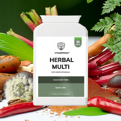 Vitadefence® Herbal Multi – Sugar Beet Fibre & Botanical Blend – 90 Vegan Capsules