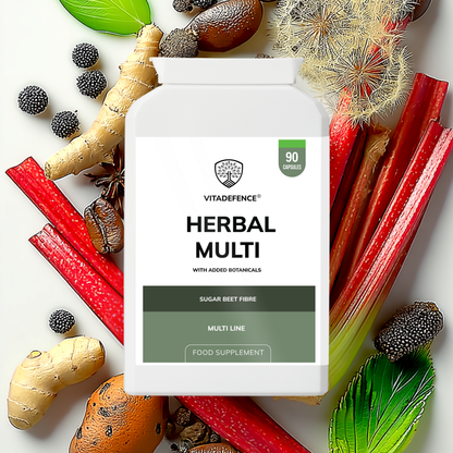 Vitadefence® Herbal Multi – Sugar Beet Fibre & Botanical Blend – 90 Vegan Capsules