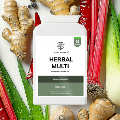 Vitadefence® Herbal Multi – Sugar Beet Fibre & Botanical Blend – 90 Vegan Capsules