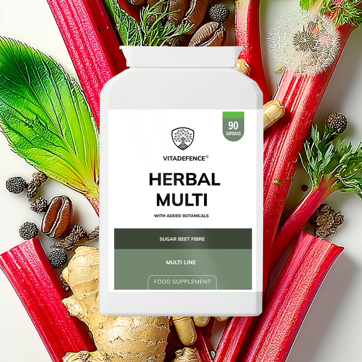Vitadefence® Herbal Multi – Sugar Beet Fibre & Botanical Blend – 90 Vegan Capsules