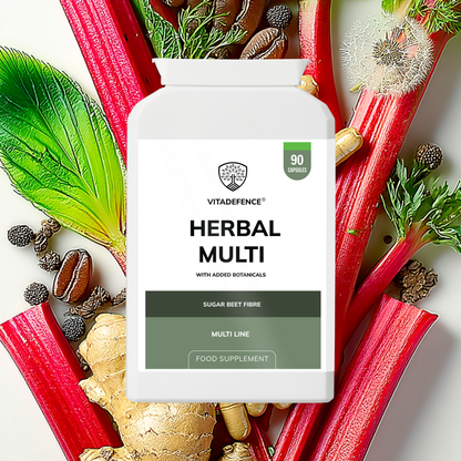 Vitadefence® Herbal Multi – Sugar Beet Fibre & Botanical Blend – 90 Vegan Capsules