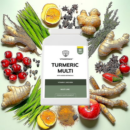 Vitadefence® Turmeric Multi | With Vitamin B6, Zinc & Botanicals – 90 Capsules