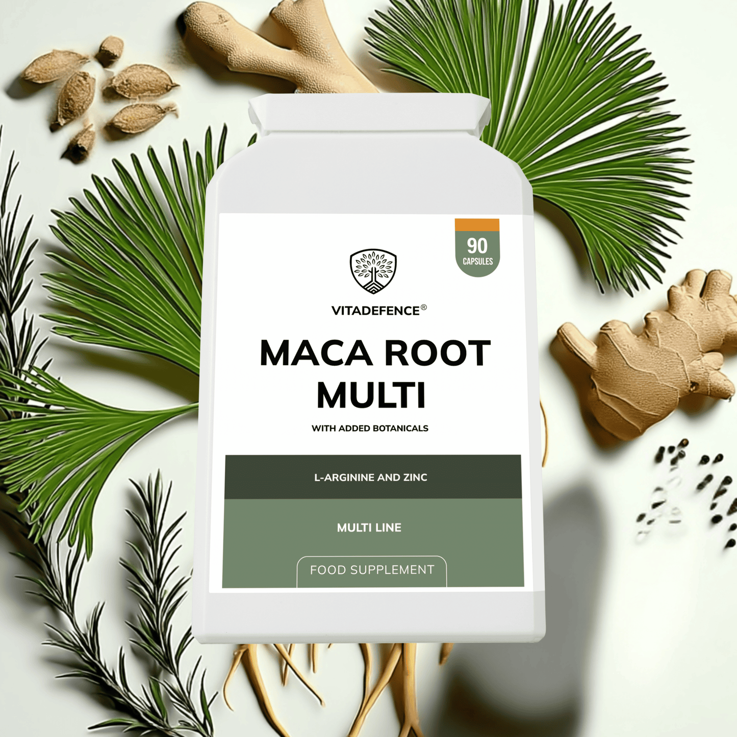 Vitadefence® Maca Root Multi | With L-Arginine, Ginkgo Biloba & Zinc – 90 Vegan Capsules