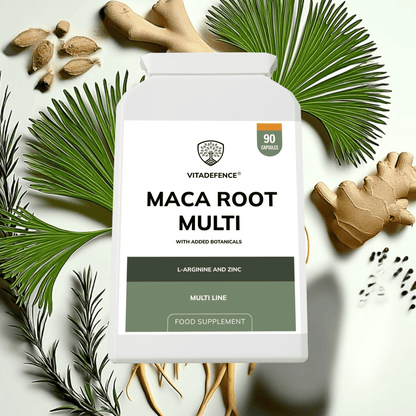 Vitadefence® Maca Root Multi | With L-Arginine, Ginkgo Biloba & Zinc – 90 Vegan Capsules