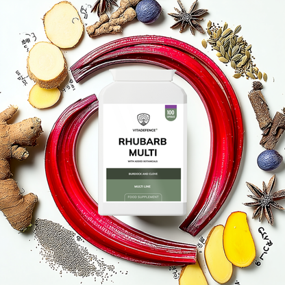 Vitadefence® Rhubarb Multi | With Burdock, Clove & Botanicals – 100 Capsules