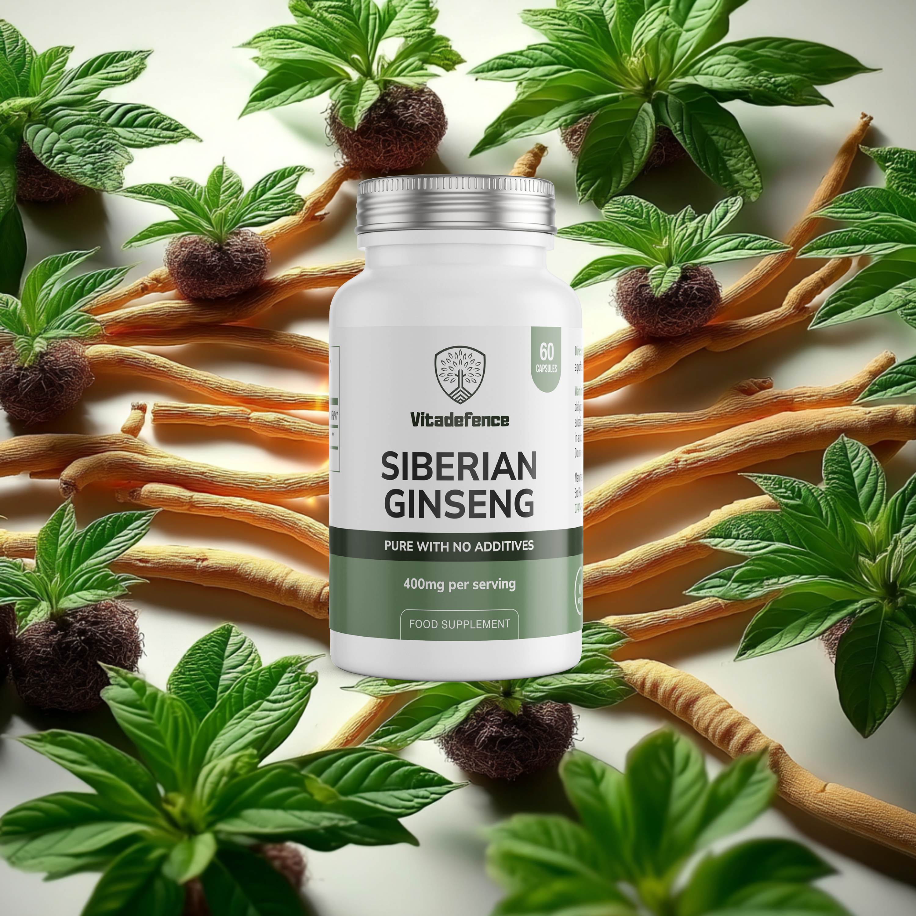 Vitadefence® Siberian Ginseng | 800 mg Vegan Capsules – 60 Count